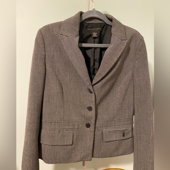 Apostrophe Jackets & Blazers - Apostrophe black muted print blazer.size 12